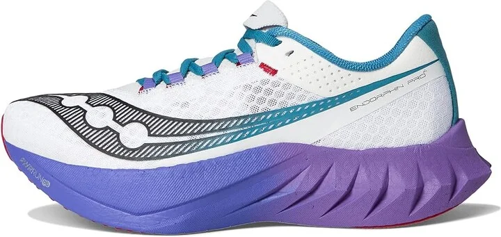 Saucony Endorphin Pro 4 Women's Shoes White/Shadow : 5.5 B - Medium, Synthetic/Textile - Image 6