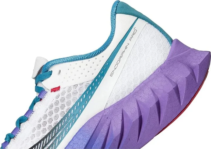 Saucony Endorphin Pro 4 Women's Shoes White/Shadow : 5.5 B - Medium, Synthetic/Textile - Image 7