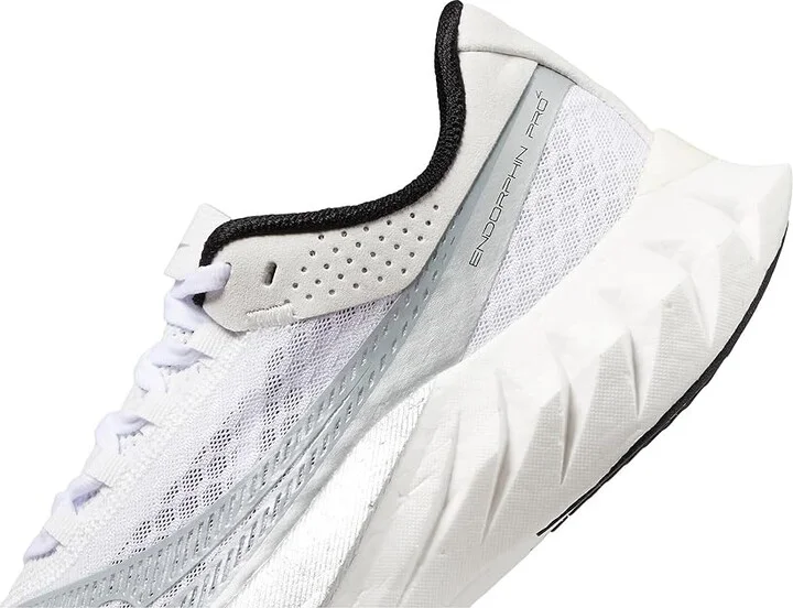 Saucony Endorphin Pro 4 Women's Shoes White/Silver : 10.5 B - Medium, Synthetic/Textile - Image 4