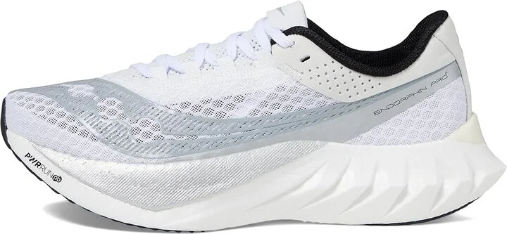 Saucony Endorphin Pro 4 Women's Shoes White/Silver : 10.5 B - Medium, Synthetic/Textile - Image 5