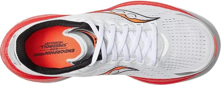 Saucony Endorphin Speed 3 Women's Shoes White/Black/Vizi : 10 B - Medium, Textile - Image 2