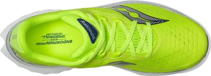 Saucony Endorphin Speed 4 Men's Shoes Citron/Navy : 15 D - Medium, Synthetic/Textile - Image 2