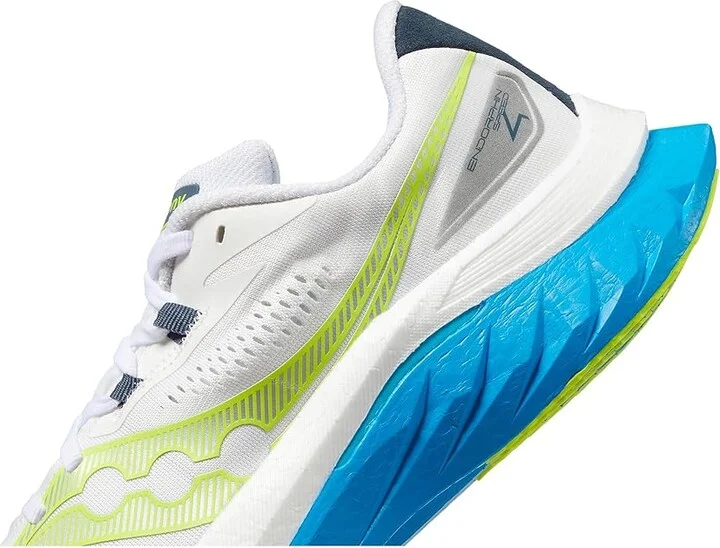 Saucony Endorphin Speed 4 Men's Shoes White/Viziblue : 7 D - Medium, Synthetic/Textile - Image 4