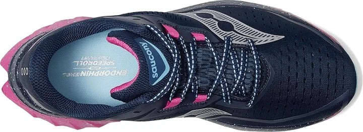 Saucony Endorphin Speed 4 Women's Shoes Navy/Fuchsia : 6.5 B - Medium - Image 2