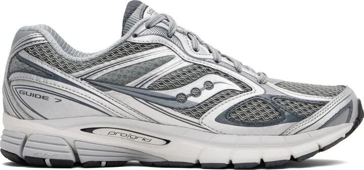 Saucony Gray & Silver ProGrid Guide 7 Sneakers