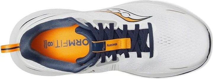 Saucony Guide 18 Men's Running Shoes White/Navy : 9 EE - Wide, Rubber - Image 2