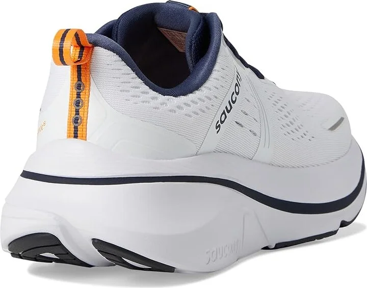 Saucony Guide 18 Men's Running Shoes White/Navy : 9 EE - Wide, Rubber - Image 4