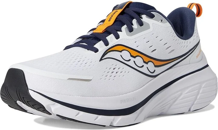 Saucony Guide 18 Men's Running Shoes White/Navy : 9 EE - Wide, Rubber - Image 5