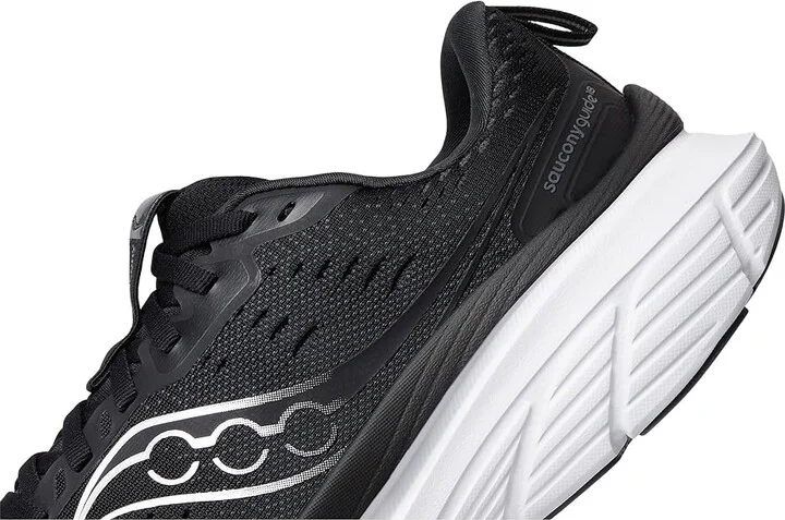 Saucony Guide 18 Women's Running Shoes Black/White : 5.5 D - Wide, Leather - Image 7
