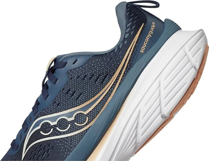 Saucony Guide 18 Women's Running Shoes Navy/Apricot : 5 B - Medium, Leather - Image 7