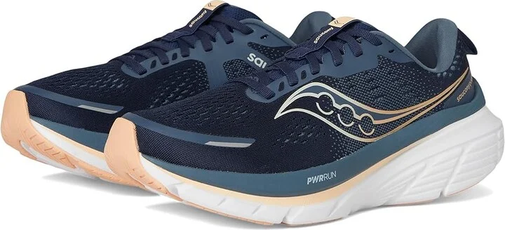 Saucony Guide 18 Women's Running Shoes Navy/Apricot : 5 B - Medium, Leather
