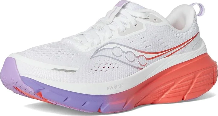 Saucony Guide 18 Women's Running Shoes White/Crocus : 7.5 B - Medium, Leather - Image 5