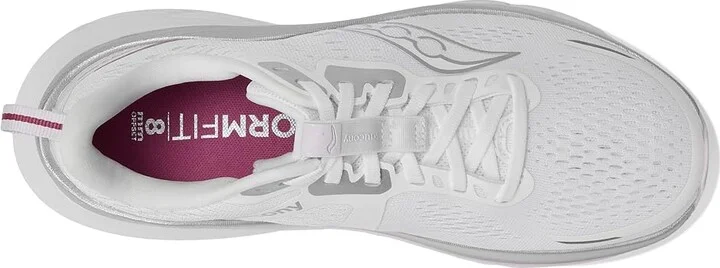 Saucony Guide 18 Women's Running Shoes White/Fuchsia : 9 B - Medium, Leather - Image 2