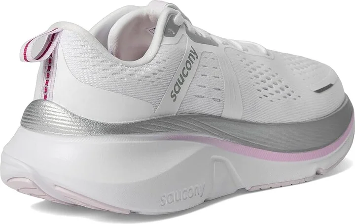 Saucony Guide 18 Women's Running Shoes White/Fuchsia : 9 B - Medium, Leather - Image 4