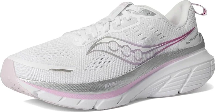 Saucony Guide 18 Women's Running Shoes White/Fuchsia : 9 B - Medium, Leather - Image 5