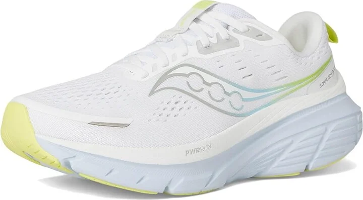 Saucony Guide 18 Women's Running Shoes White/Ice Melt : 6 D - Wide, Leather - Image 5