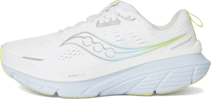 Saucony Guide 18 Women's Running Shoes White/Ice Melt : 6 D - Wide, Leather - Image 6
