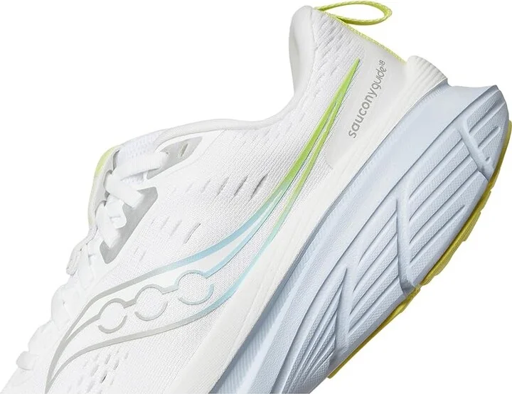 Saucony Guide 18 Women's Running Shoes White/Ice Melt : 6 D - Wide, Leather - Image 7