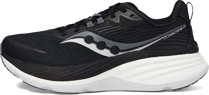 Saucony Hurricane 24 Men's Running Shoes Black/Carbon : 9 D - Medium, Textile - Image 5