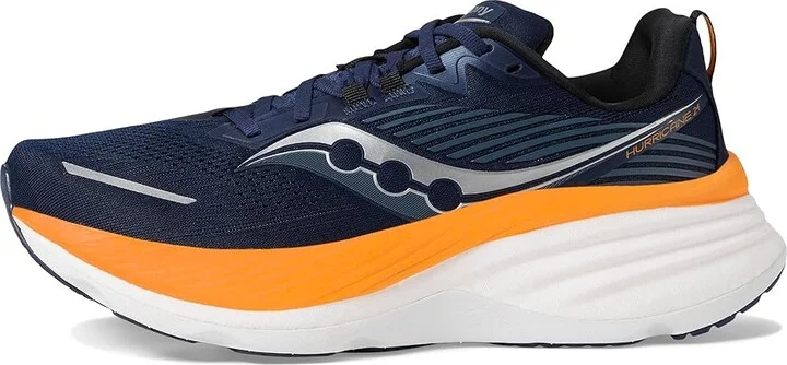 Saucony Hurricane 24 Men's Running Shoes Navy/Peel : 10.5 D - Medium, Textile - Image 5