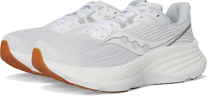 Saucony Hurricane 24 Men's Running Shoes White/Silver : 13 D - Medium, Textile