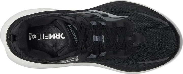 Saucony Hurricane 24 Women's Running Shoes Black/Carbon : 6.5 D - Wide, Rubber/Textile - Image 2