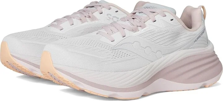 Saucony Hurricane 24 Women's Running Shoes Cloud/Bloom : 6.5 B - Medium, Rubber/Textile