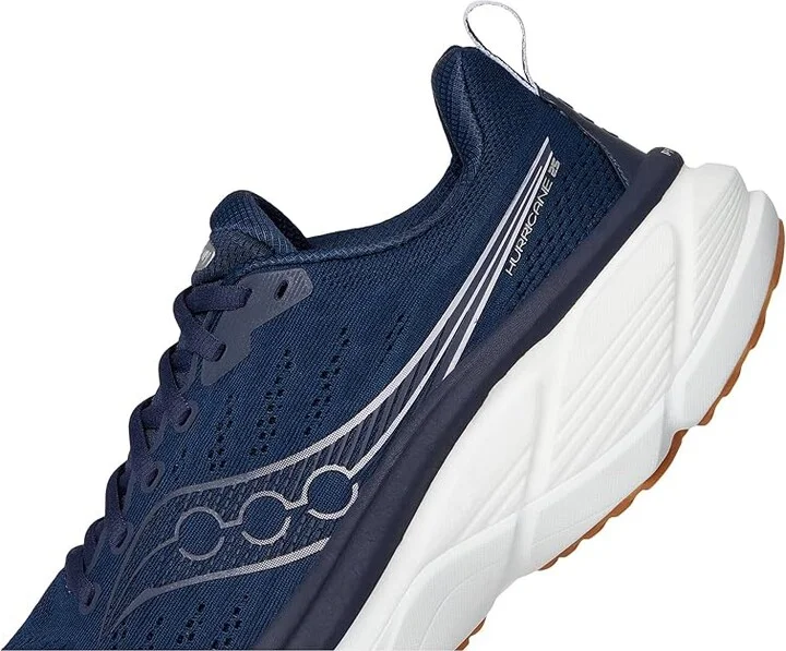 Saucony Hurricane 25 Men's Running Shoes Navy/Cloud : 13 D - Medium, Leather - Image 7