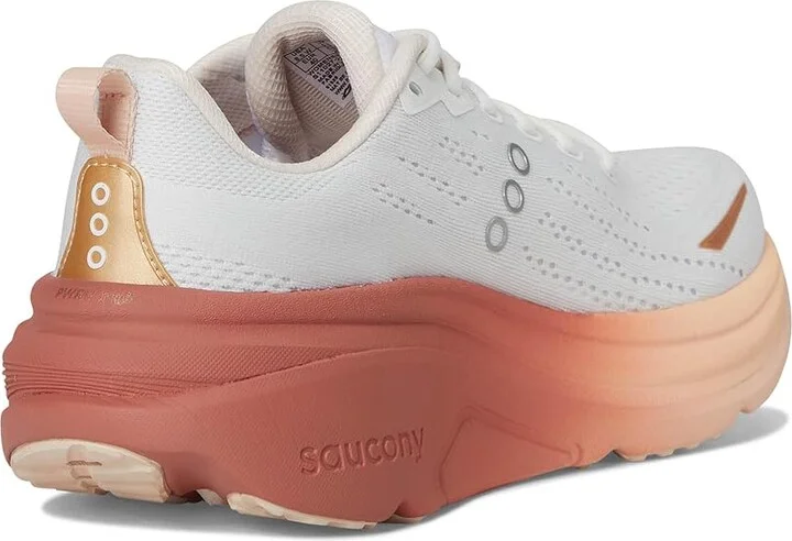Saucony Hurricane 25 Women's Running Shoes White/Cameo : 12 D - Wide, Leather - Image 4