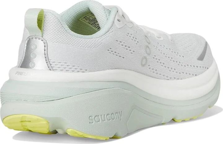 Saucony Hurricane 25 Women's Running Shoes White/Mist : 10 B - Medium, Leather - Image 4