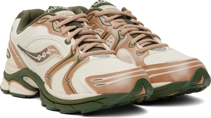 Saucony Khaki & Off-White Seanella Abraham Edition ProGrid Triumph 4 Sneakers - Image 4