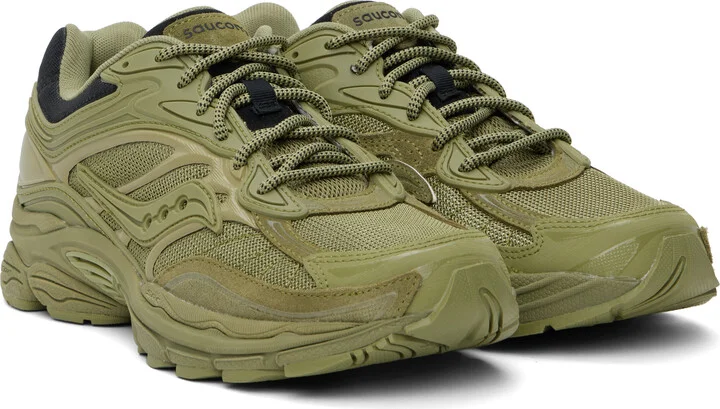Saucony Khaki ProGrid Omni 9 Armor Sneakers - Image 4
