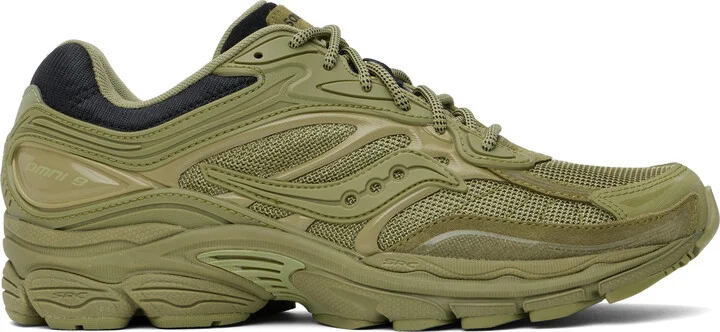 Saucony Khaki ProGrid Omni 9 Armor Sneakers