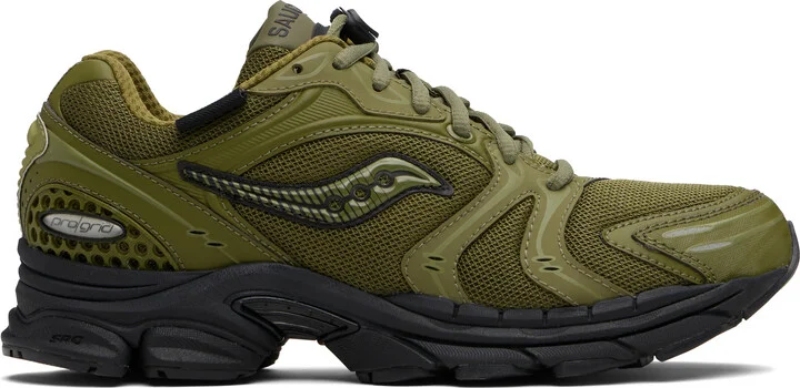 Saucony Khaki ProGrid Triumph 4 Gorpcore Sneakers
