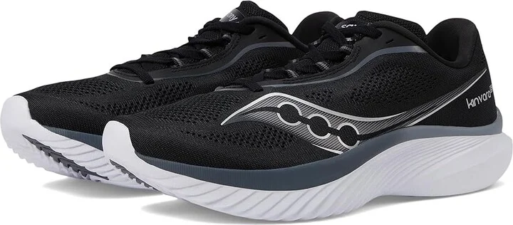 Saucony Kinvara 15 Men's Running Shoes Black/White : 11 D - Medium, Rubber