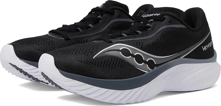 Saucony Kinvara 15 Women's Running Shoes Black/White : 8 B - Medium, Rubber