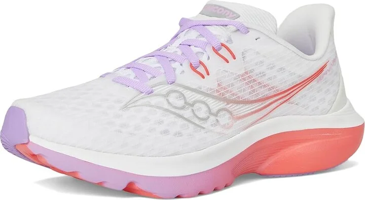Saucony Kinvara 16 Women's Running Shoes White/Crocus : 8.5 B - Medium, Textile - Image 5
