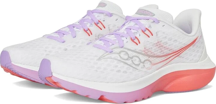 Saucony Kinvara 16 Women's Running Shoes White/Crocus : 8.5 B - Medium, Textile
