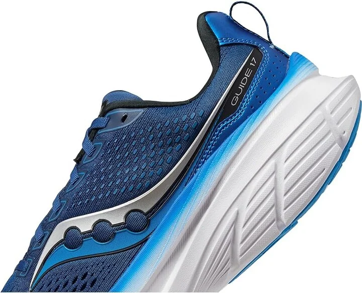 Saucony Men's Guide 17 Men's Shoes Navy/Cobalt 1 : 8 D - Medium, Synthetic/Textile - Image 4