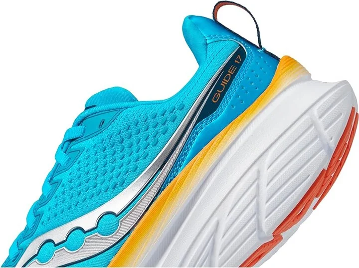 Saucony Men's Guide 17 Men's Shoes Viziblue/Pee : 8.5 D - Medium, Synthetic/Textile - Image 4