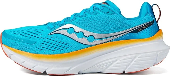 Saucony Men's Guide 17 Men's Shoes Viziblue/Pee : 8.5 D - Medium, Synthetic/Textile - Image 5