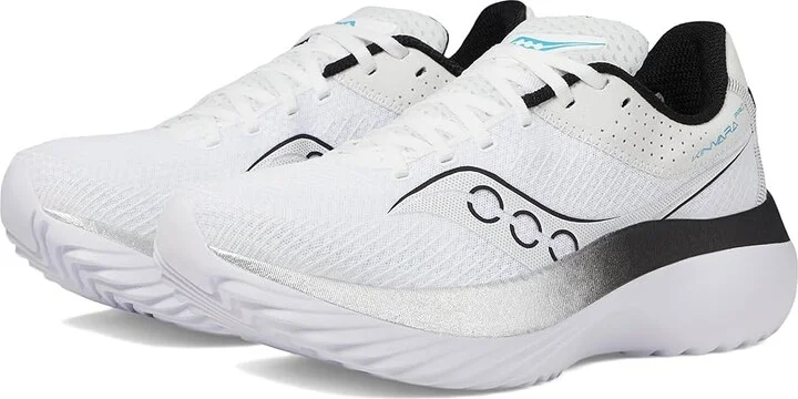 Saucony Men's Kinvara Pro Men's Shoes White/Black : 7.5 D - Medium, Textile