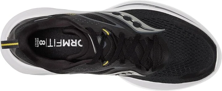 Saucony Omni 22 Men's Shoes Black/White 1 : 7 D - Medium, Synthetic/Textile - Image 2