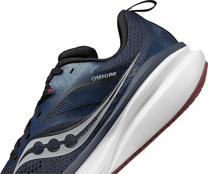 Saucony Omni 22 Men's Shoes Navy/Currant : 10 EE - Wide, Synthetic/Textile - Image 4