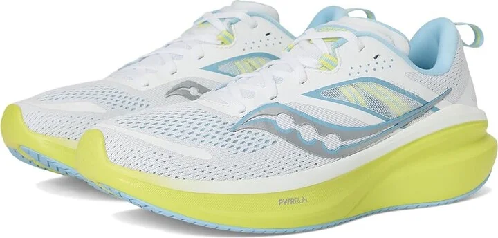 Saucony Omni 22 Women's Shoes White/Sunny : 11.5 B - Medium, Synthetic/Textile