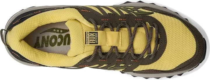 Saucony Originals Grid Peak Shoes Yellow/Walnut : Men's 8.5 - Women's 10 Medium, Synthetic - Image 2