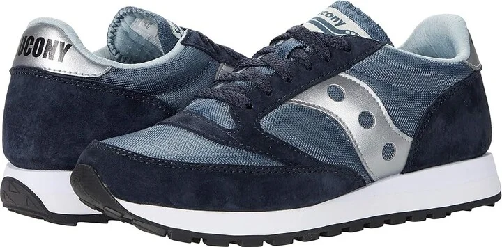 Saucony Originals Jazz 81 Shoes Navy/Silver : Men's 3.5 - Women's 5 Medium, Textile/Leather