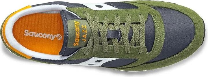 Saucony Originals Jazz Original Men's Classic Shoes Green/Navy : Men's 3.5 - Women's 5 Medium, Suede/Textile - Image 2