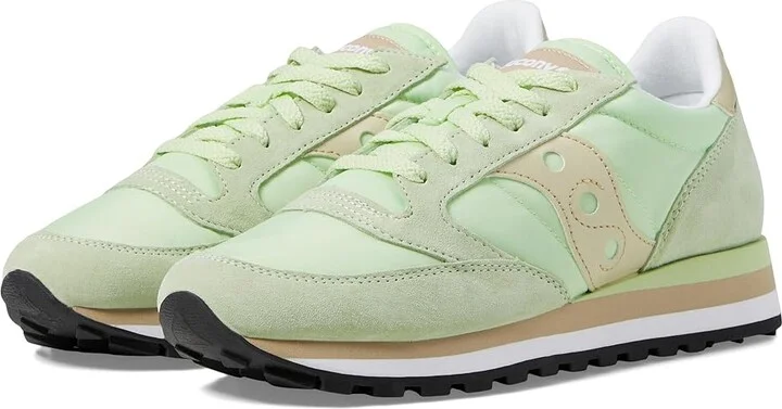 Saucony Originals Jazz Triple Women's Shoes Green/Gold : 5 B - Medium, Textile/Synthetic