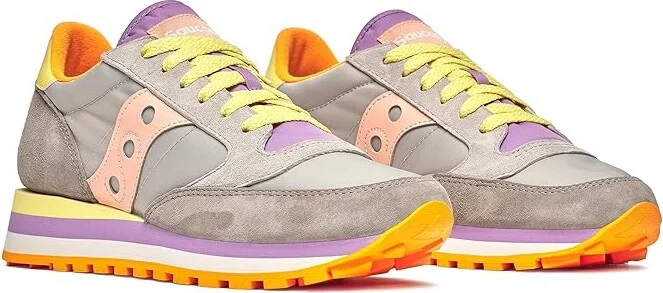 Saucony Originals Jazz Triple Women's Shoes Grey/Peach : 5.5 B - Medium, Textile/Synthetic
